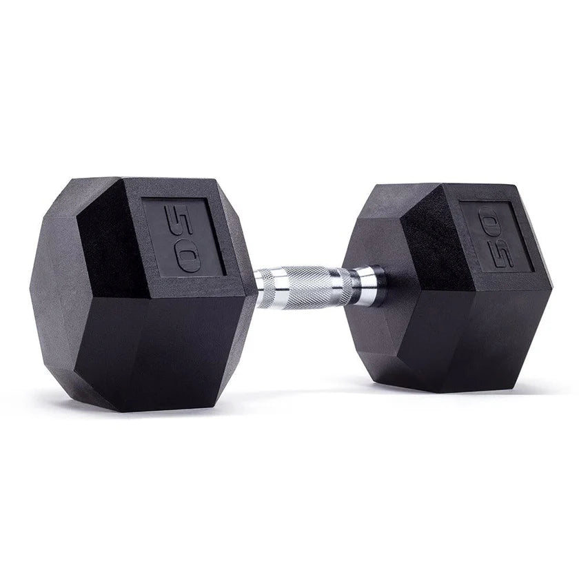 Rubber Hex Dumbbell Set 5lb - 50lb